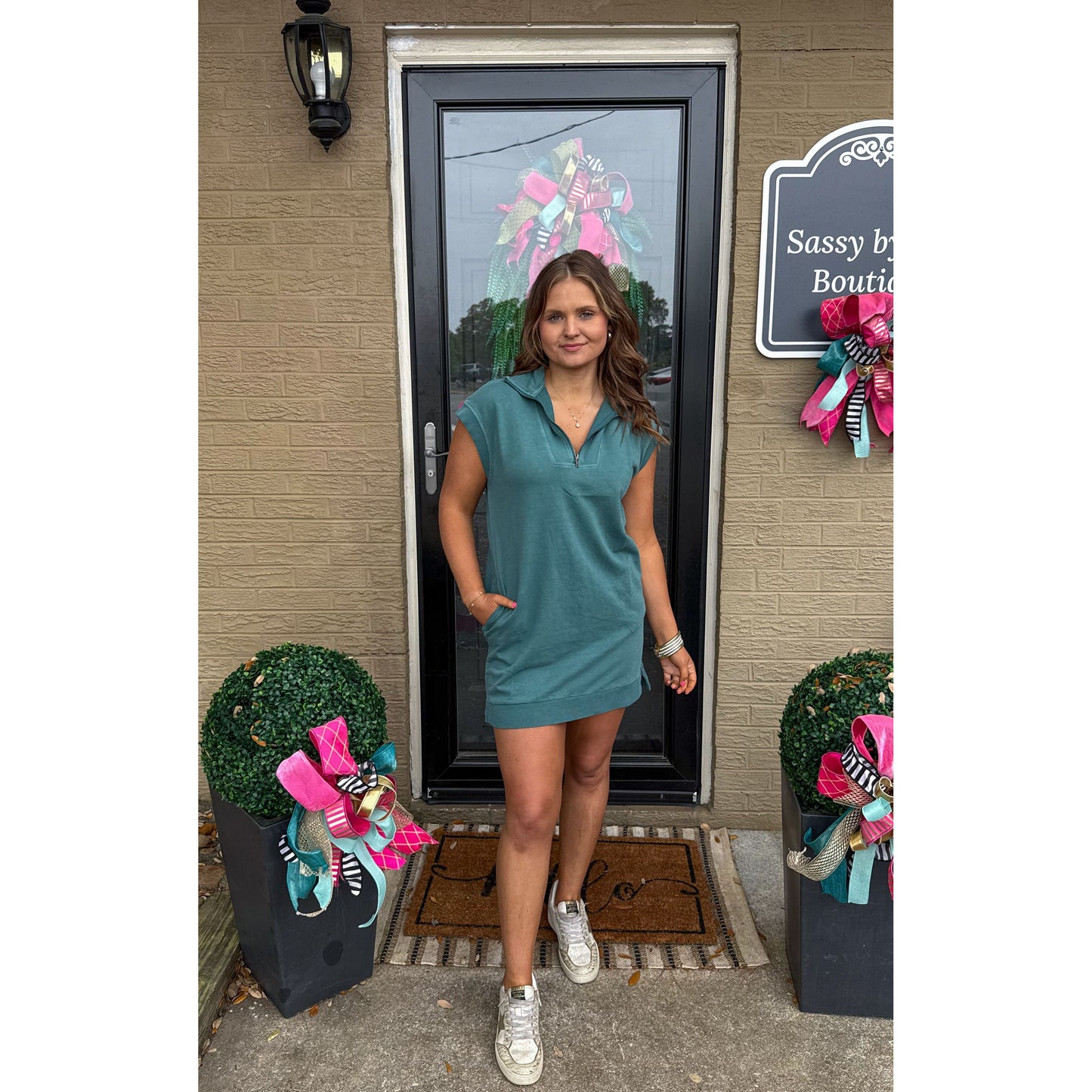 Estelle Lounge Dress, Dark Teal