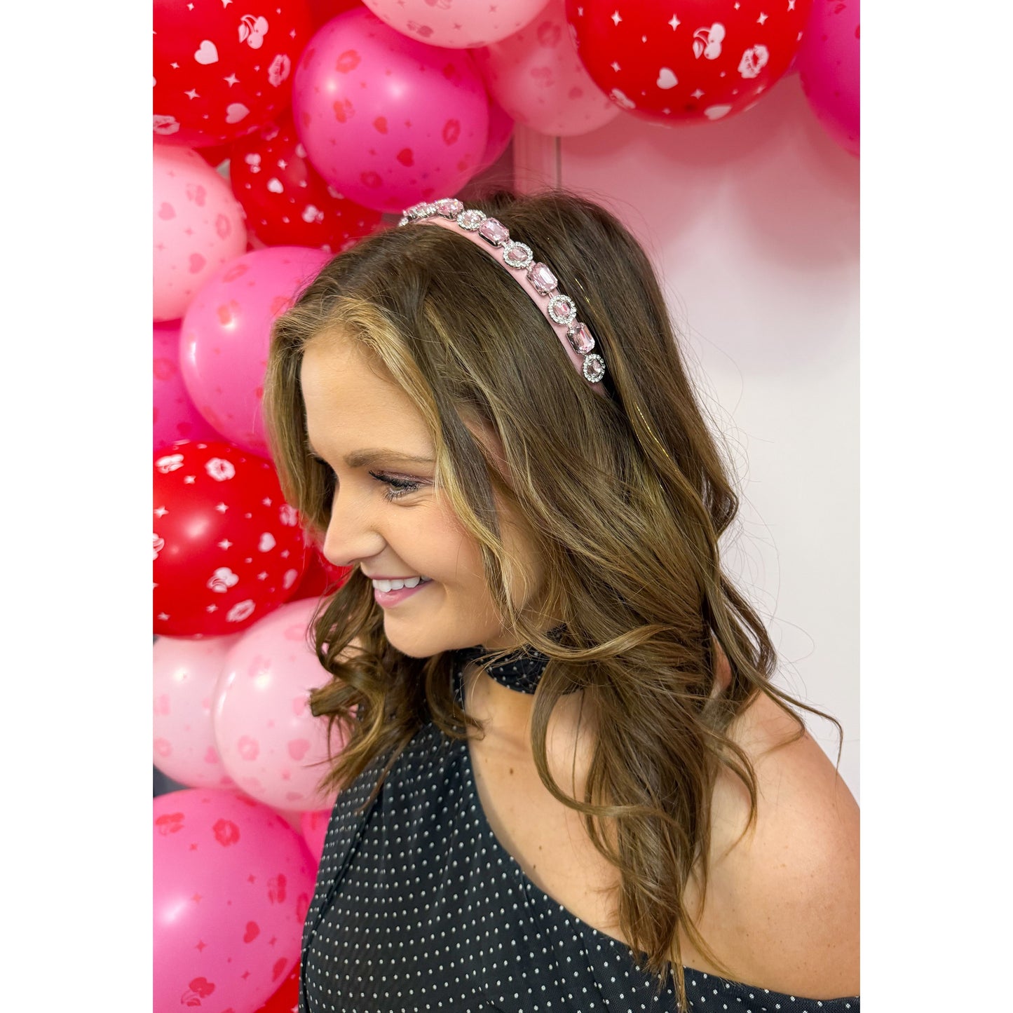 Pink Jeweled Headband