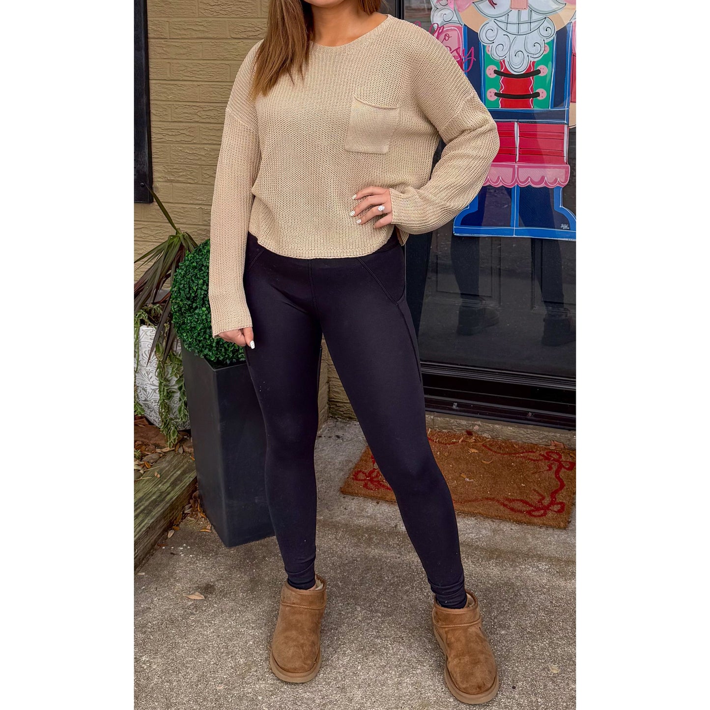 Elena Sweater, Light Taupe