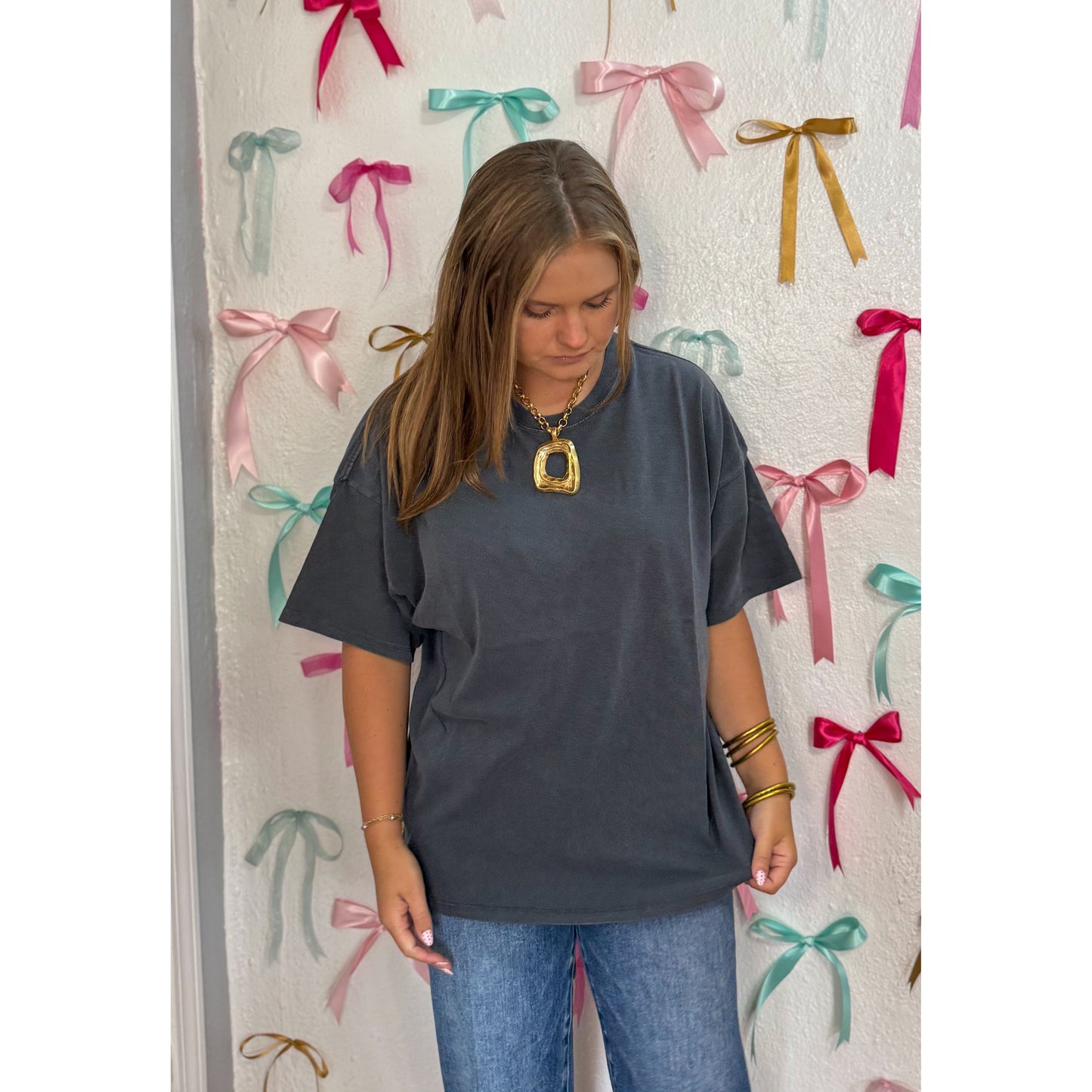 Oversized Top, Charcoal
