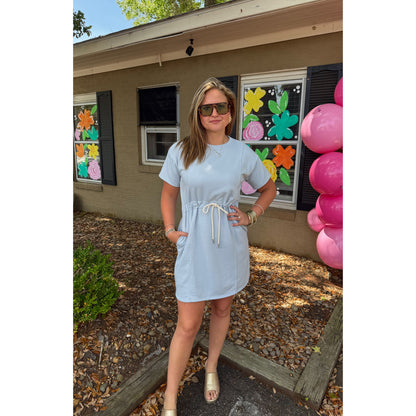 Tessa Mini Dress, Sky Blue