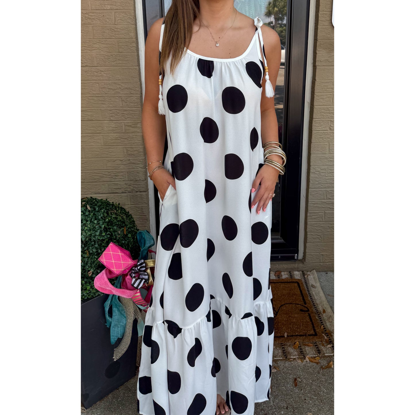Polka Dot Maxi Dress