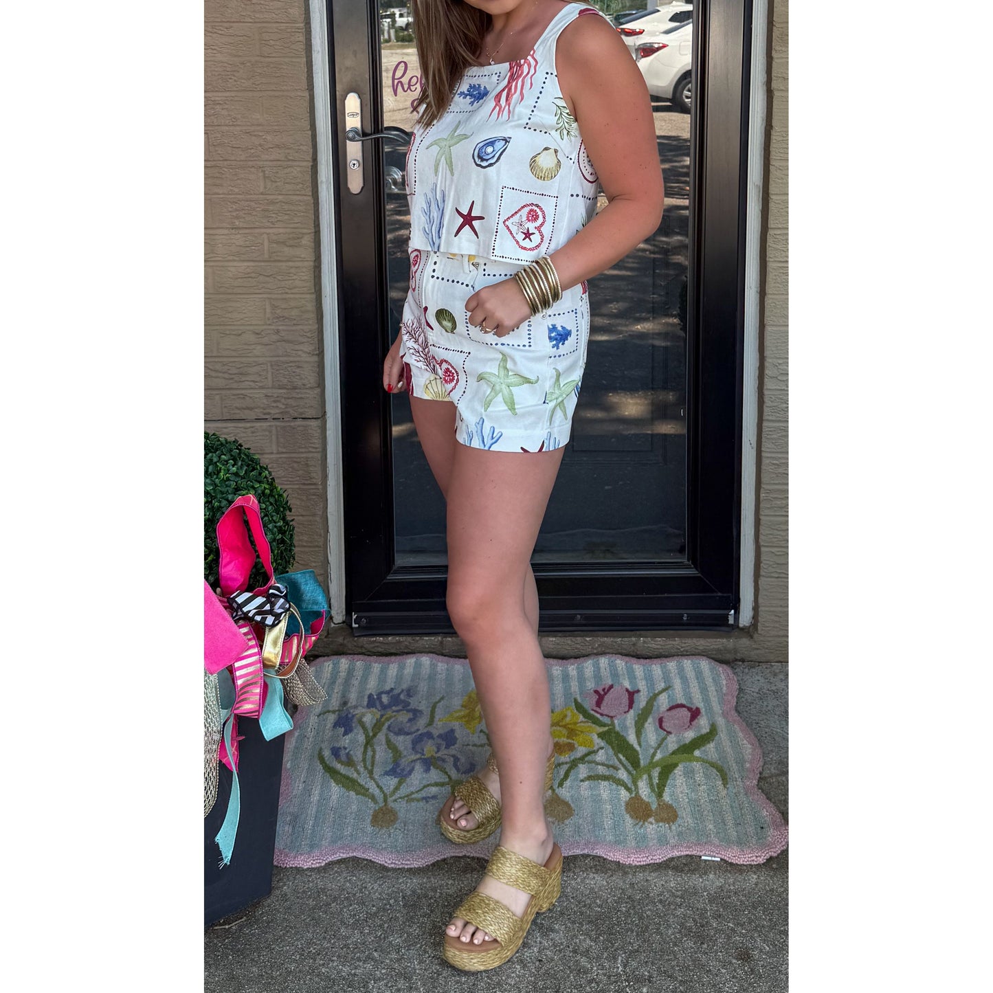 Nautical Pattern Denim Set