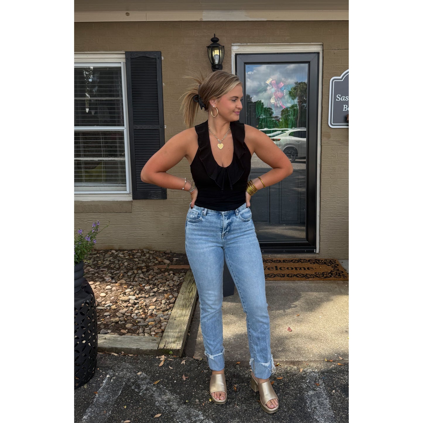 Marley Halter Top, Black