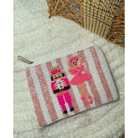 Nutcracker Beaded Coin Purse
