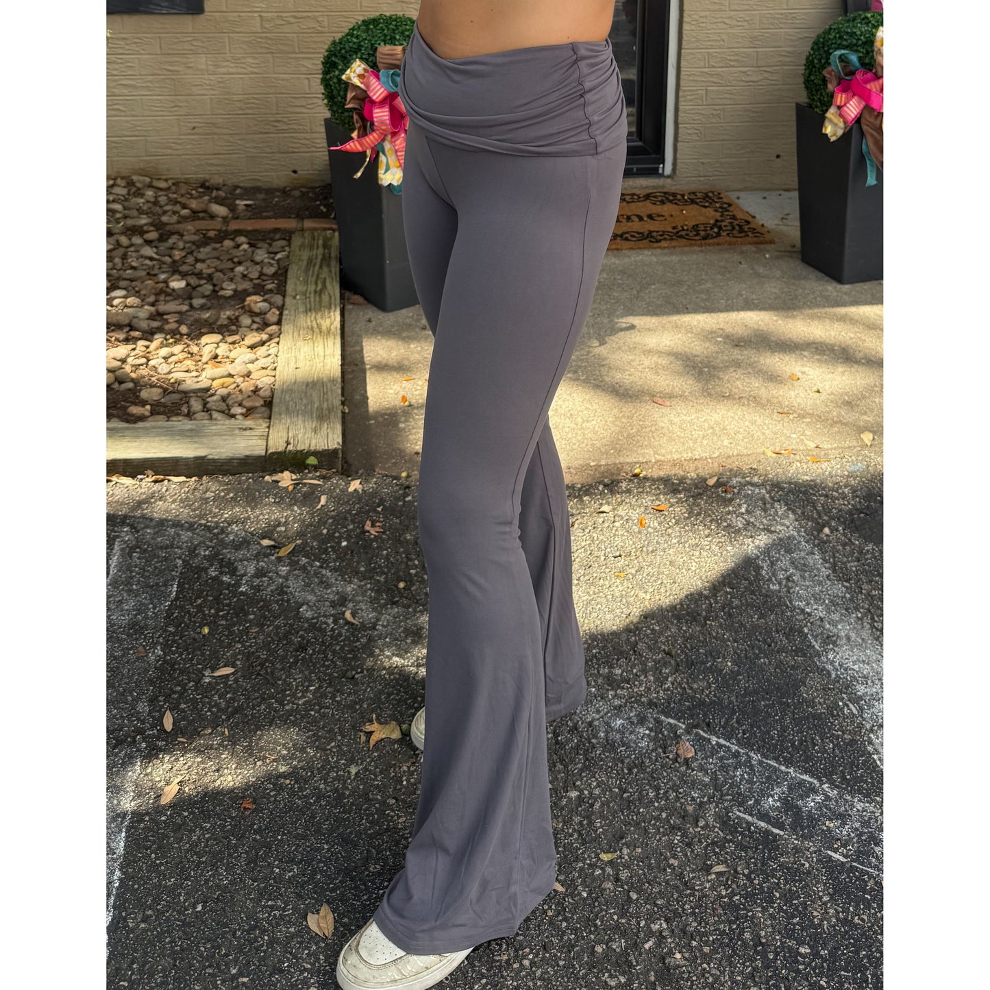 Cameron Flare Yoga Pants, Grey