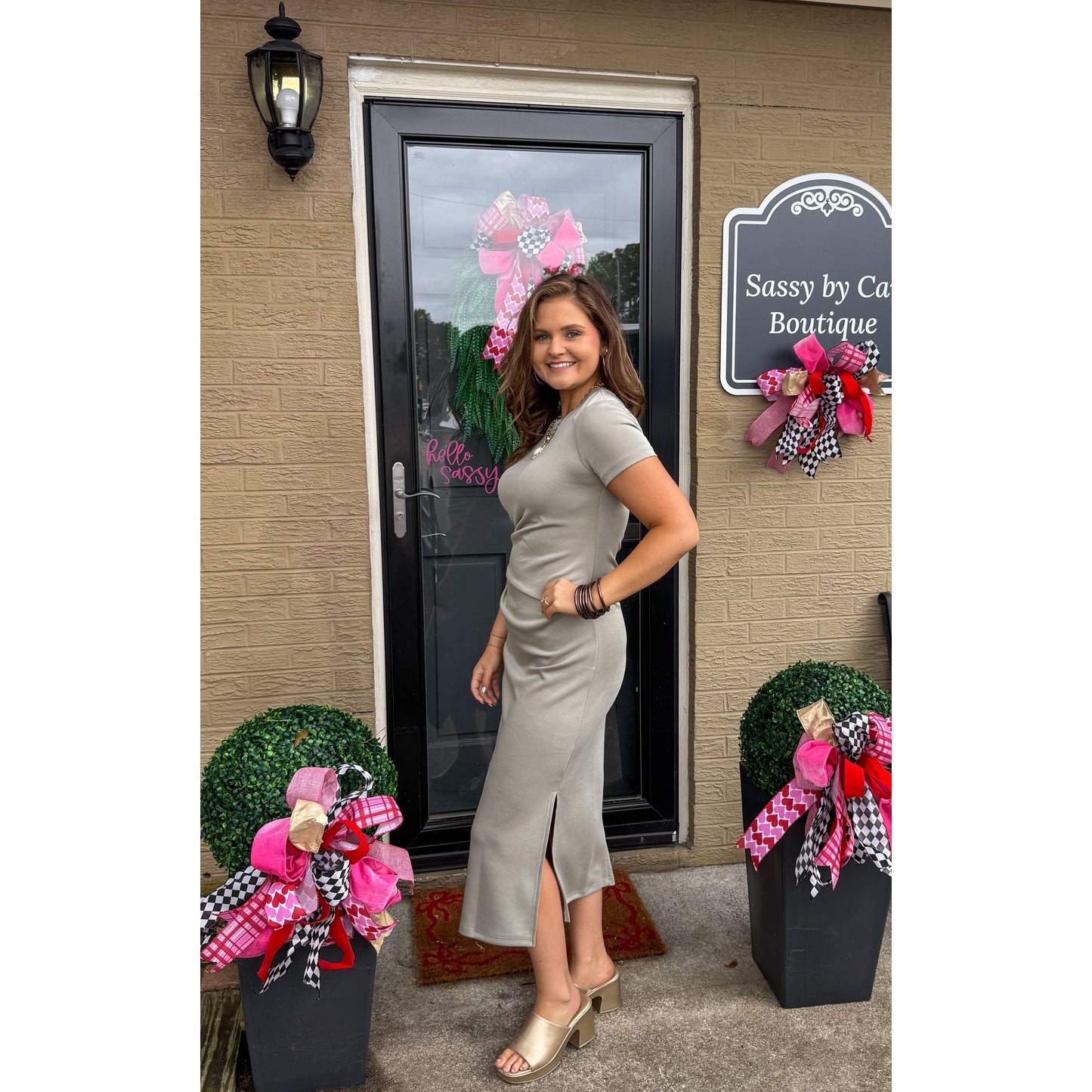 Miller Midi Dress, Sage Green