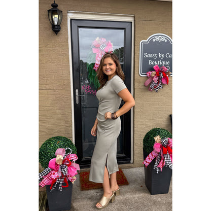 Miller Midi Dress, Sage Green