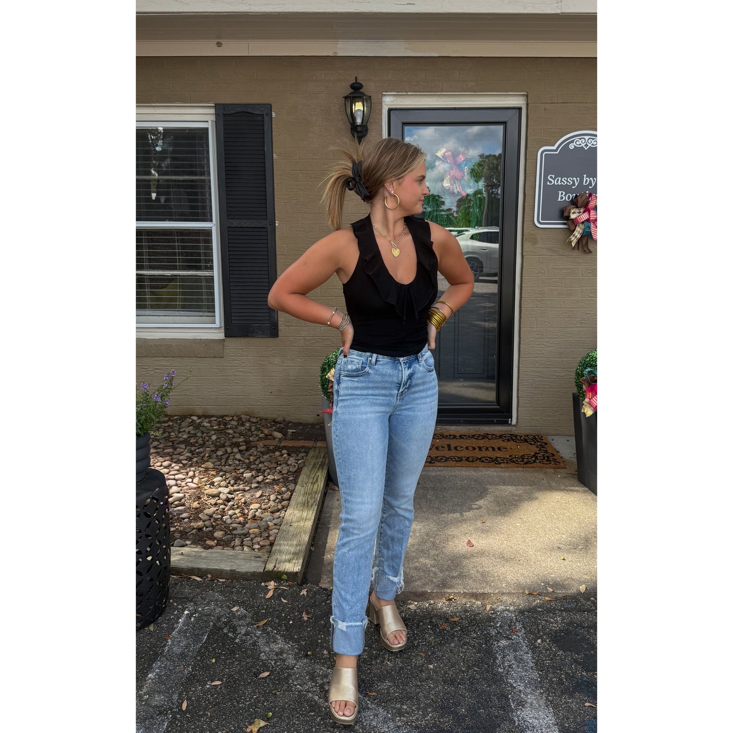 Marley Halter Top, Black