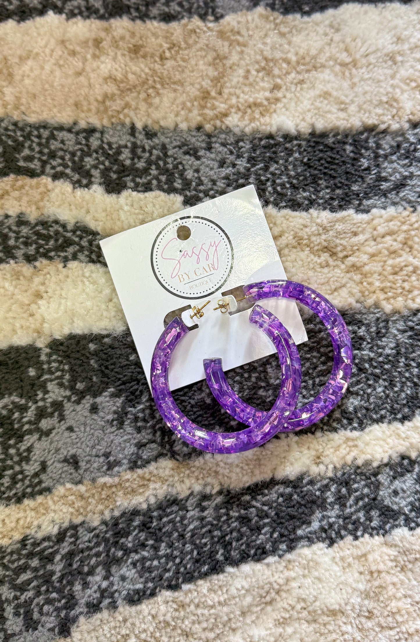Dark Purple Hoops