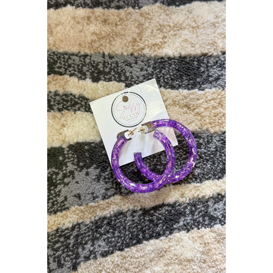 Dark Purple Hoops
