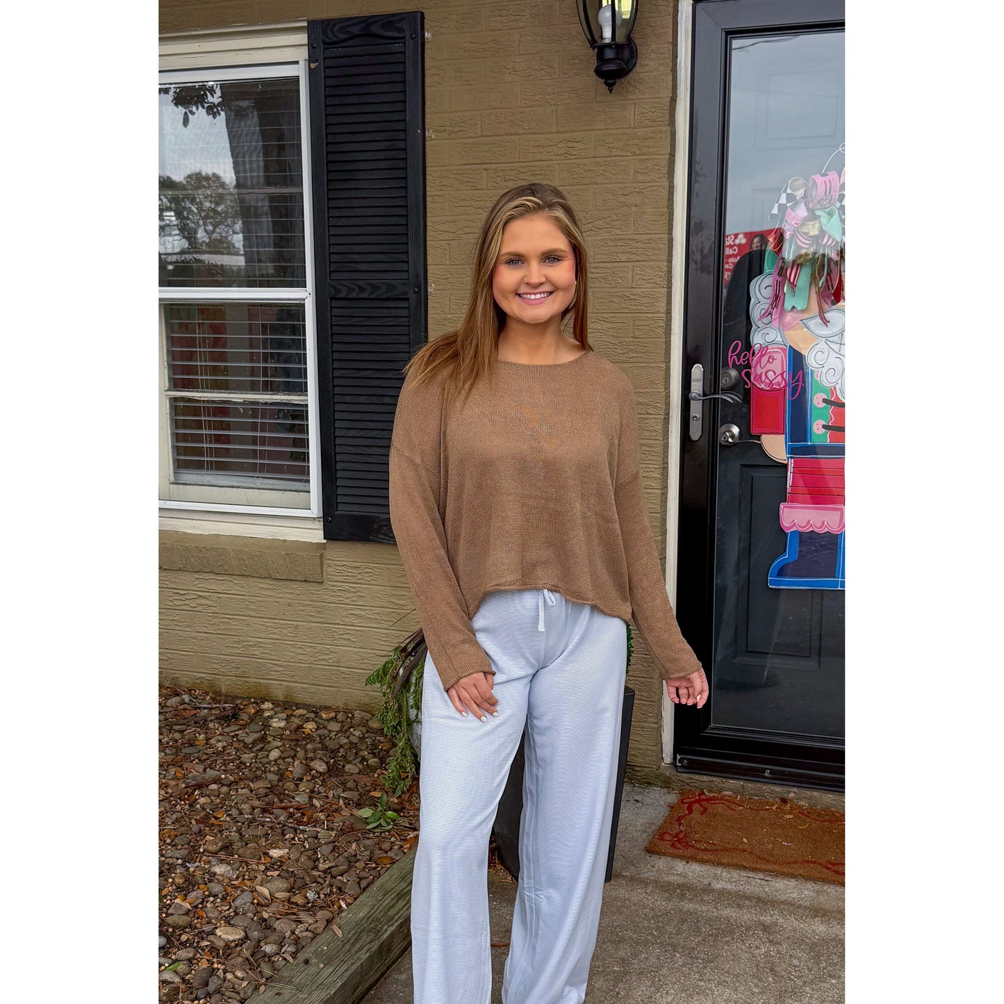 Anna Sweater, Dark Taupe