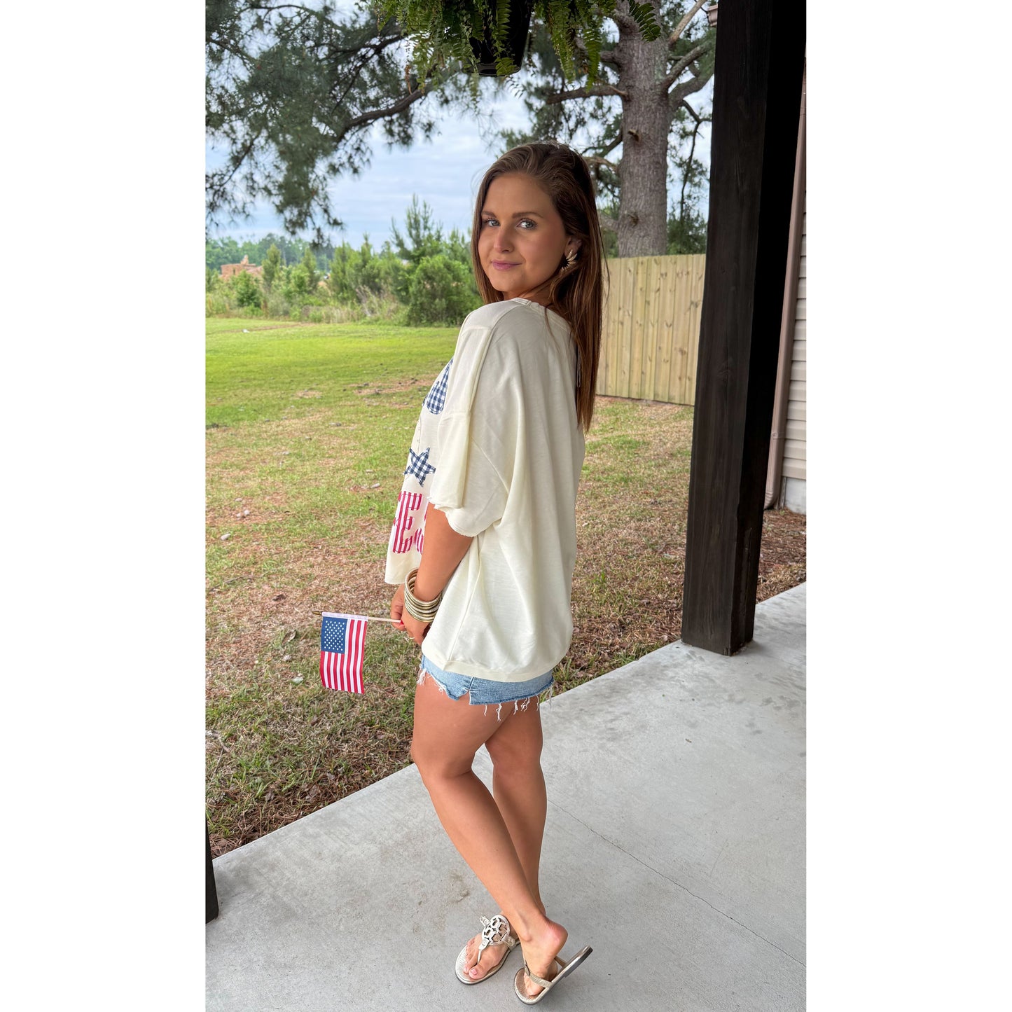 Stars & Stripes Graphic Top, Multi