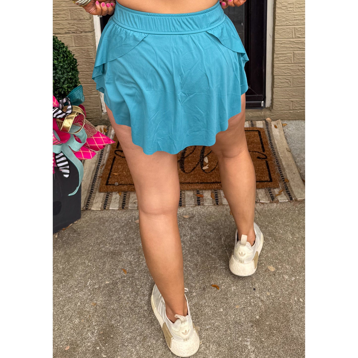 Lexley Detail Shorts, Teal