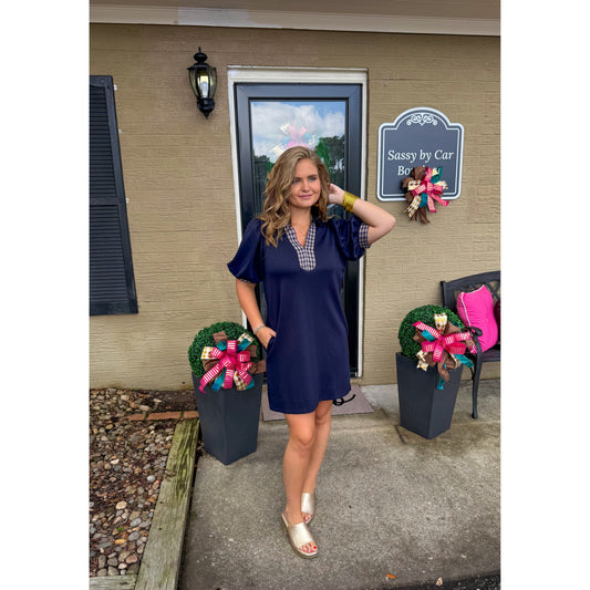 Lydia Mini Dress, Navy