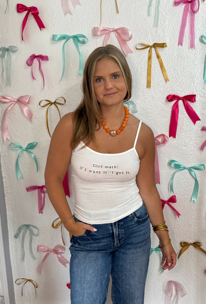If I want It I Get It Embroidered Tank