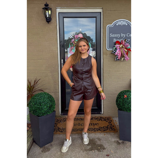 Girls Night Out Faux Leather Set