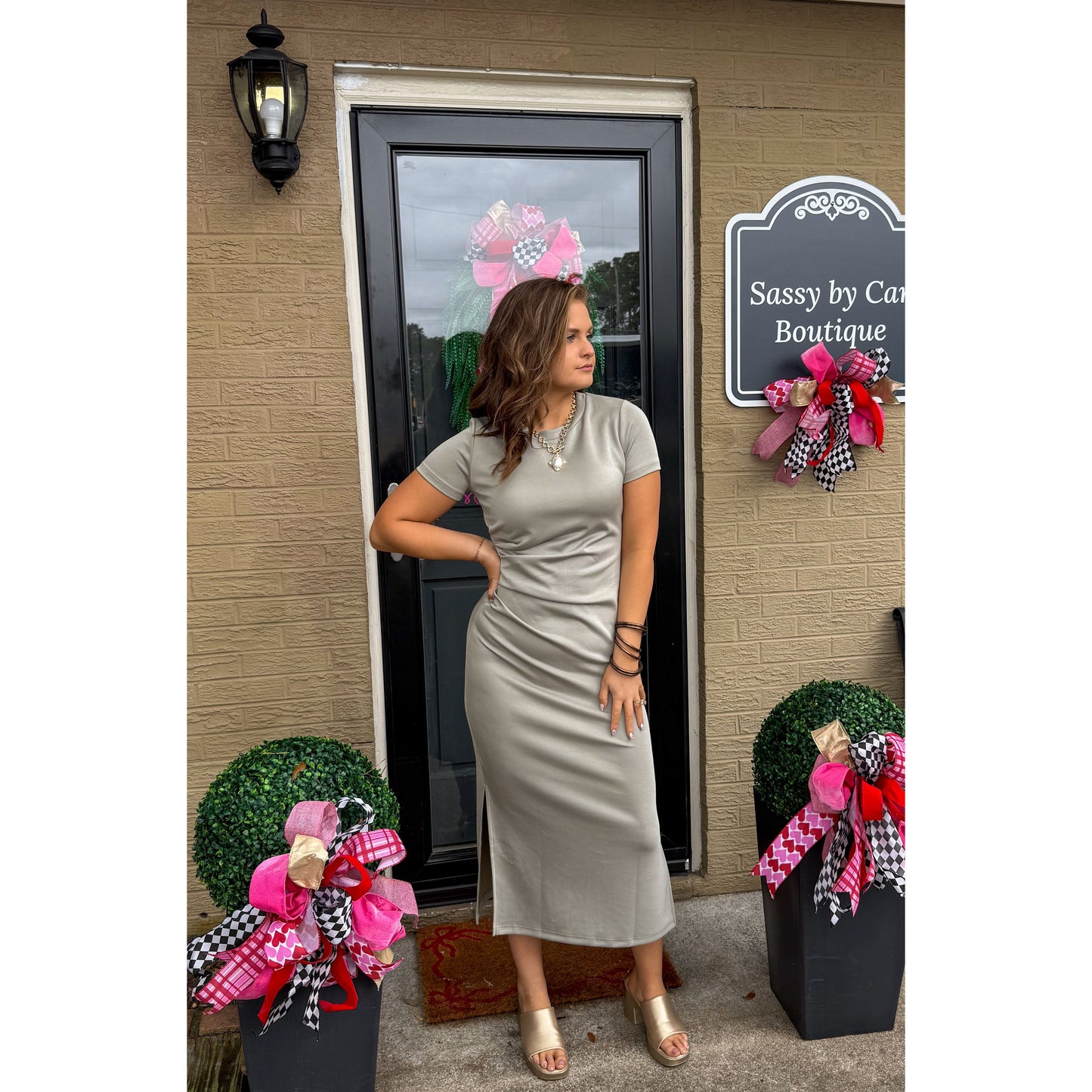 Miller Midi Dress, Sage Green