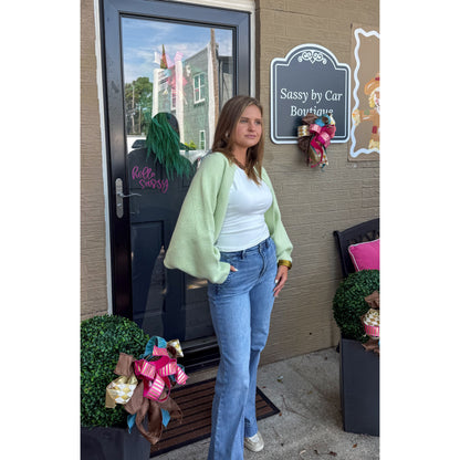 Lottie Cardigan, Mint Green