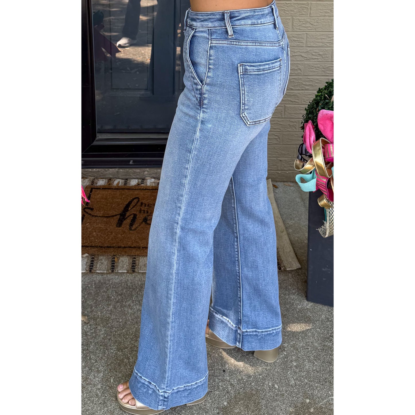 Kinsley TC Flare Jeans, Medium Wash