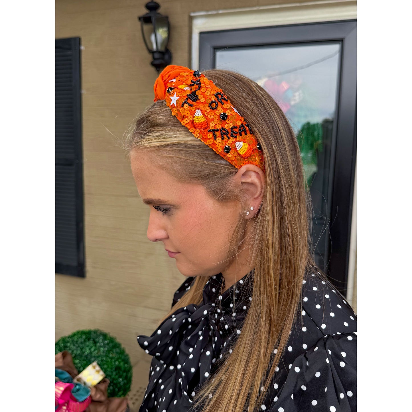 Trick/Treat Headband, Orange