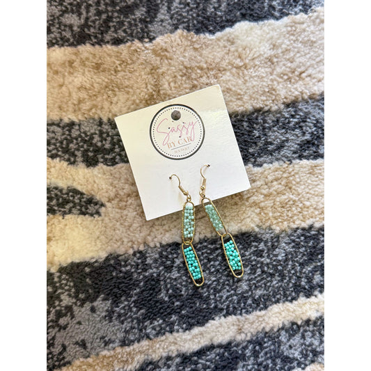 Multi Color Beaded Earrings