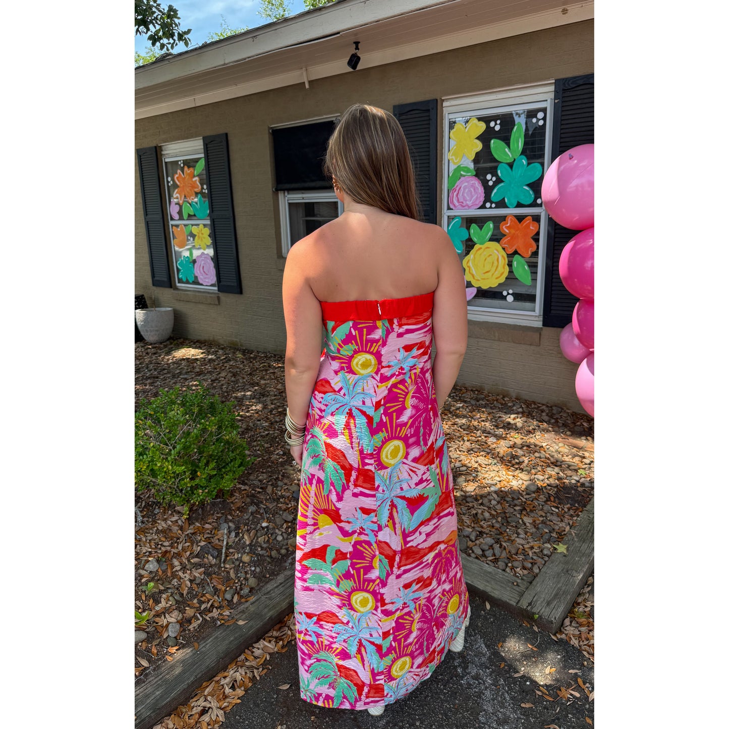Floral Pattern Maxi Dress