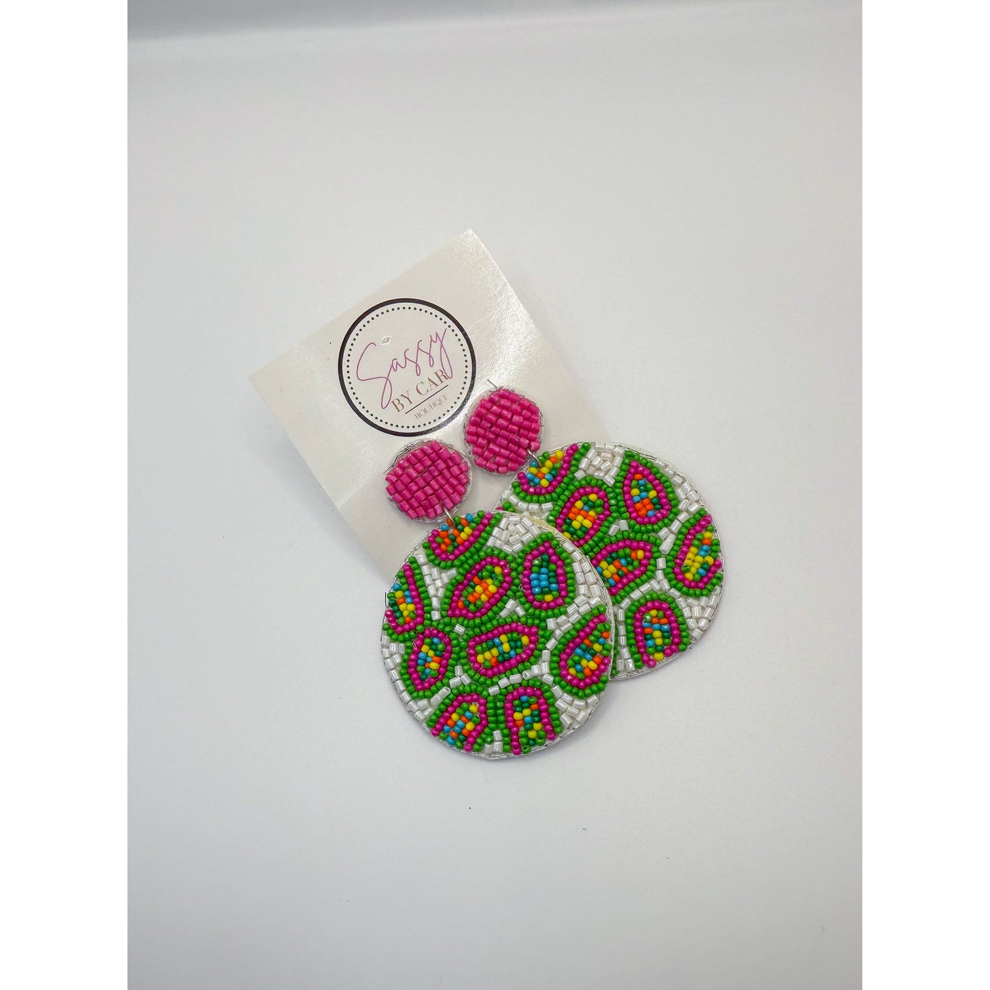 Multi Color Beaded Earrings