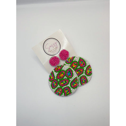 Multi Color Beaded Earrings