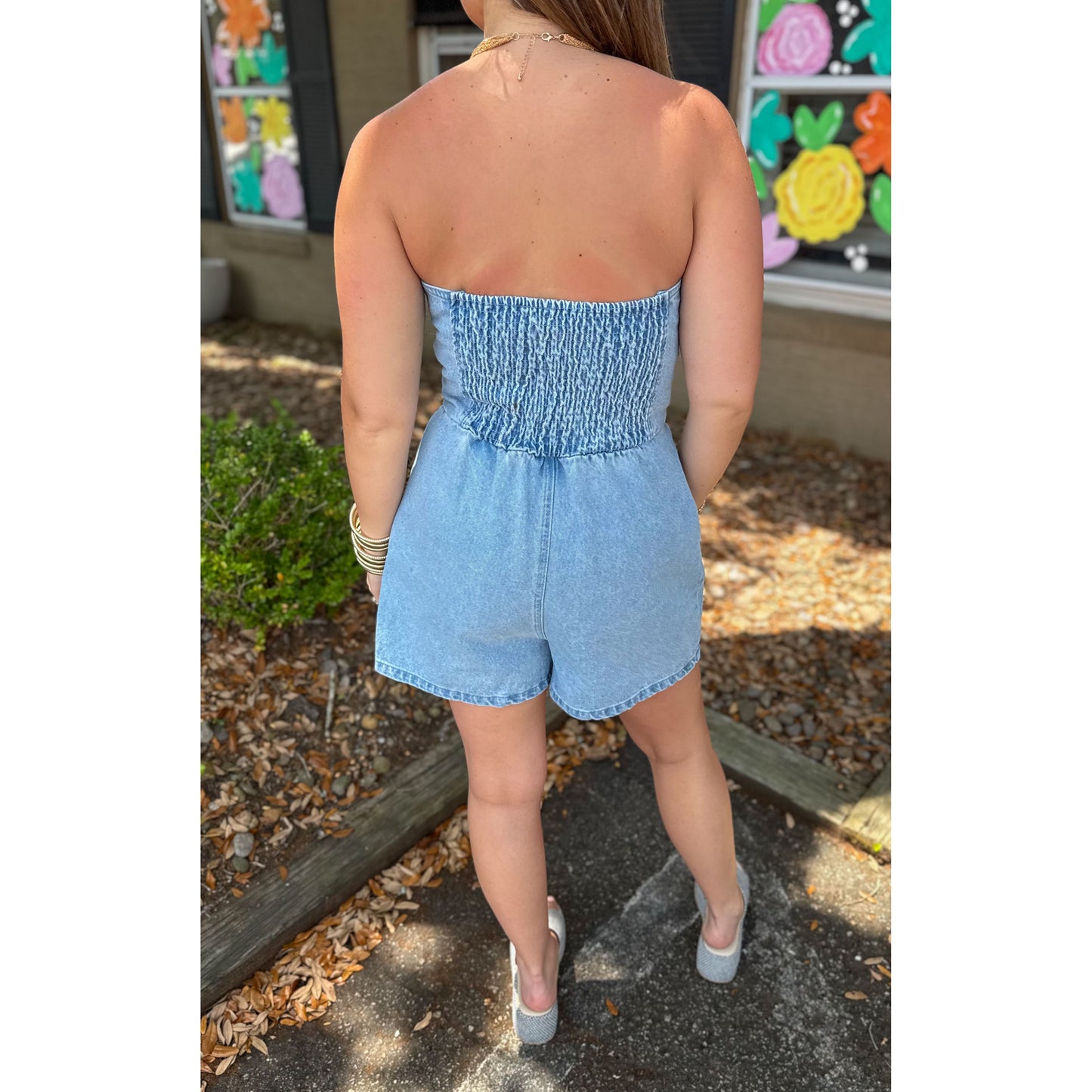 Denim Romper
