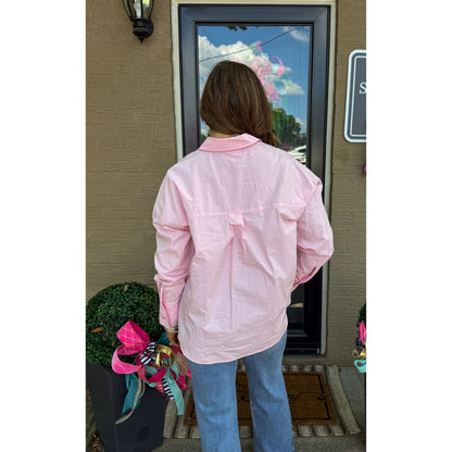 Soft Pink Button Down Top