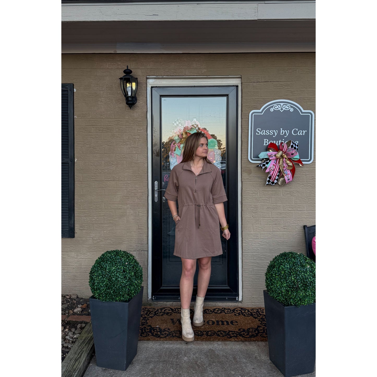 Rory Mini Dress, Mocha