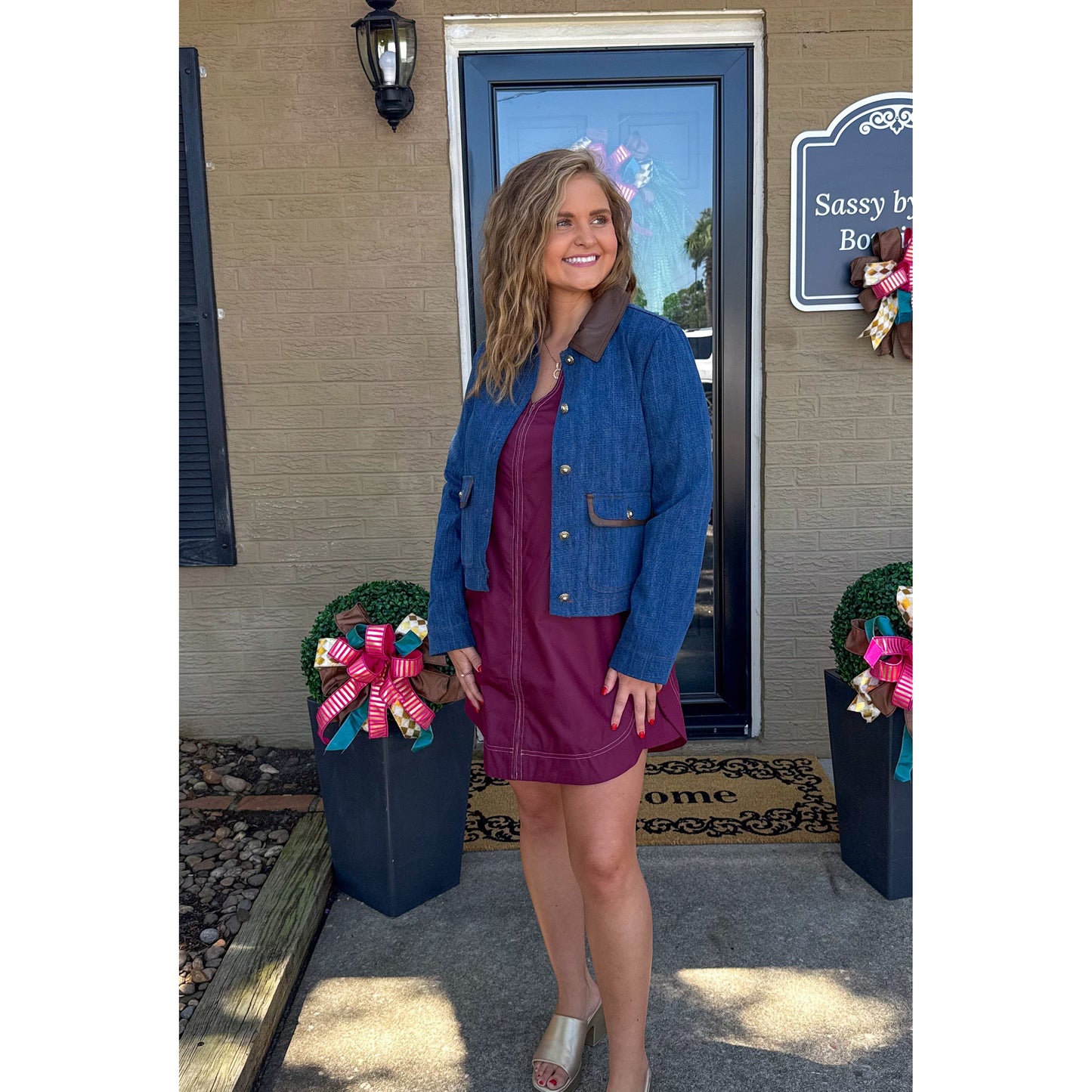 Margot Denim Jacket, Dark Wash