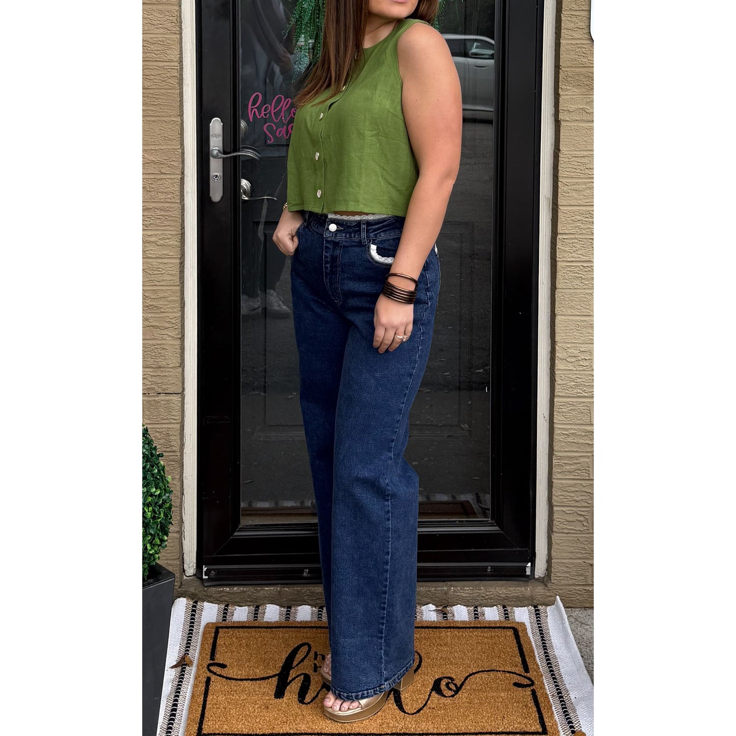 Bailey Top, Olive Green