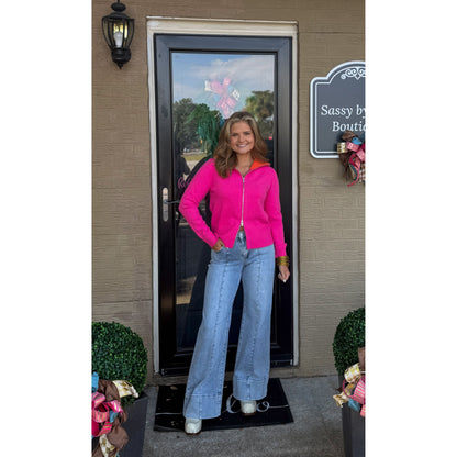 Kate Sweater, Pink/Orange