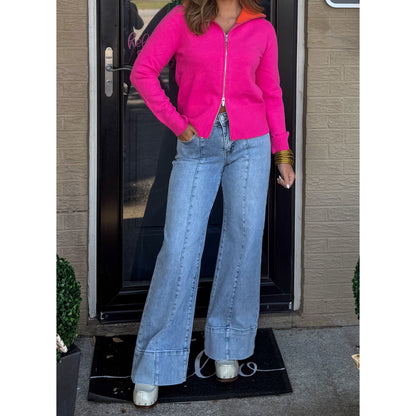 Kate Sweater, Pink/Orange