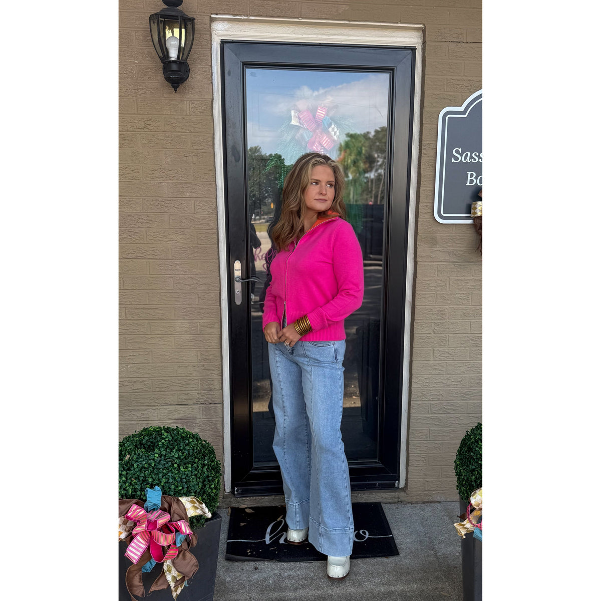 Kate Sweater, Pink/Orange