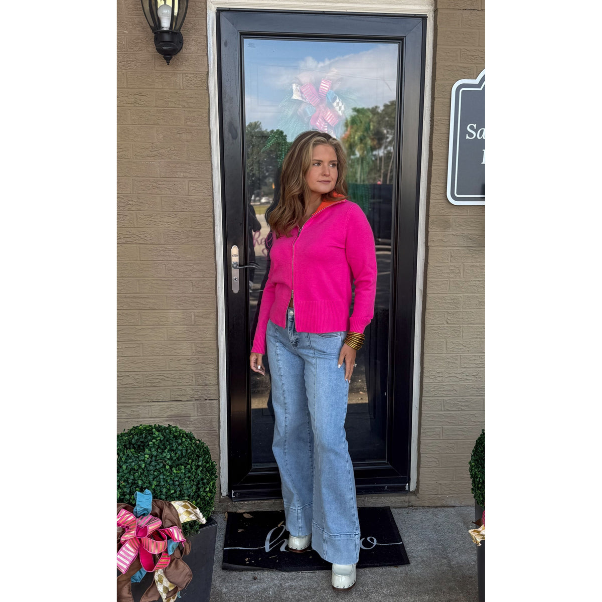Kate Sweater, Pink/Orange
