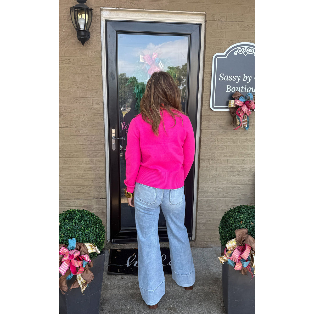Kate Sweater, Pink/Orange