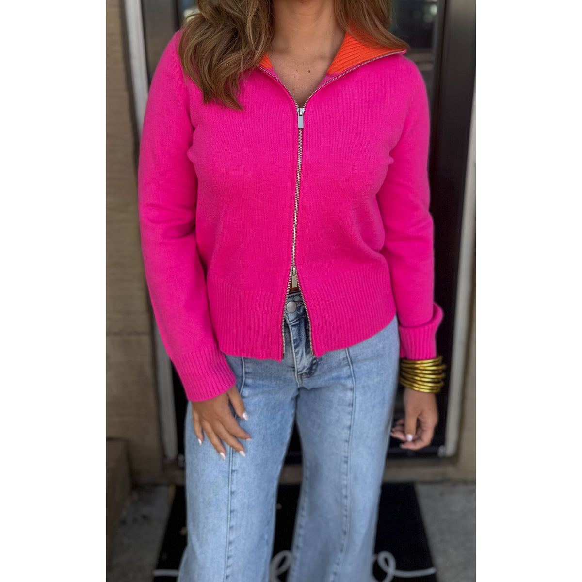 Kate Sweater, Pink/Orange