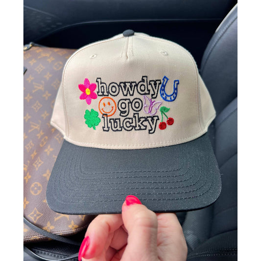 Howdy Go Lucky Hat- Black/Cream