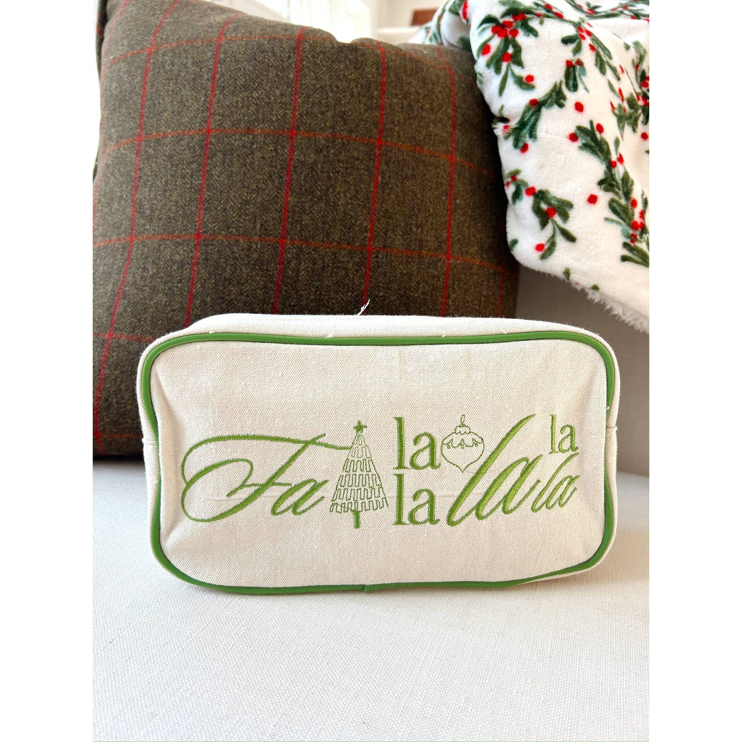 Falalalalala - Green Canvas Large Bag