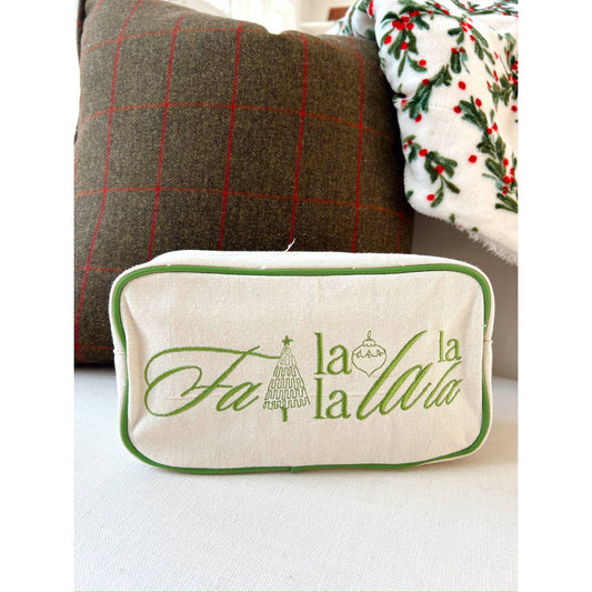 Falalalalala - Green Canvas Large Bag