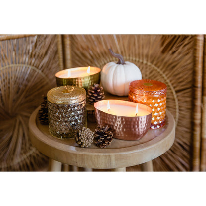 Pumpkin Chai Candle Gold OVAL Brass Bowl 18oz Candle