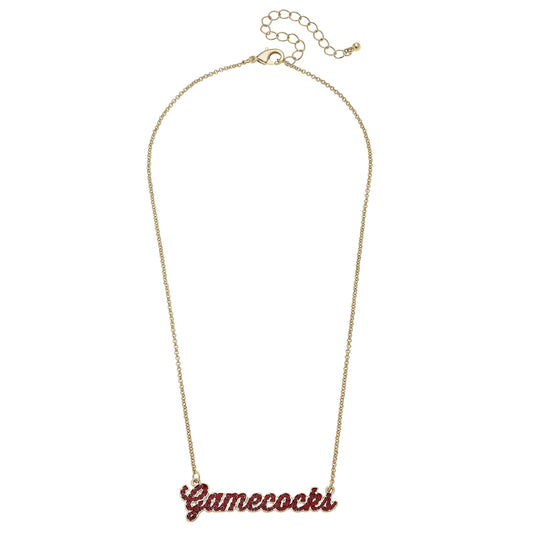South Carolina Gamecocks Pave Autograph Enamel Necklace