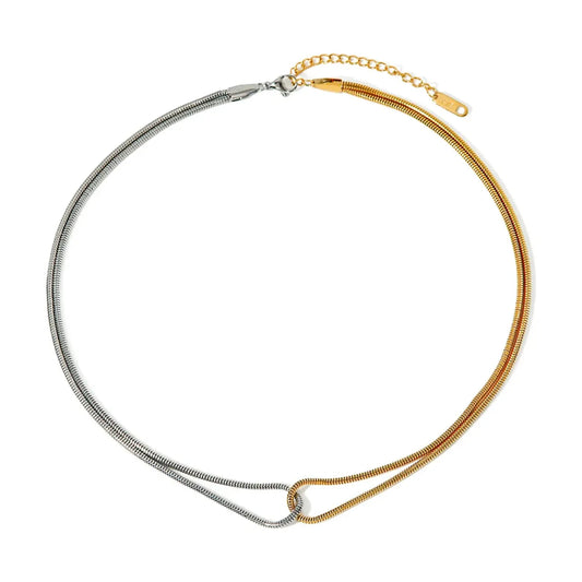 Collins Necklace, Silver/Gold