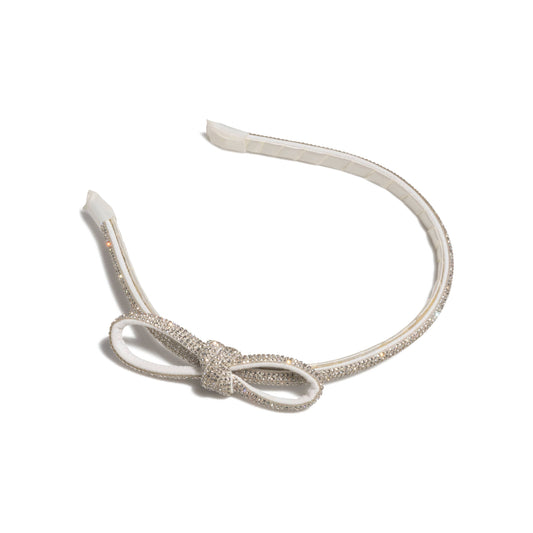 Bow Headband, Silver