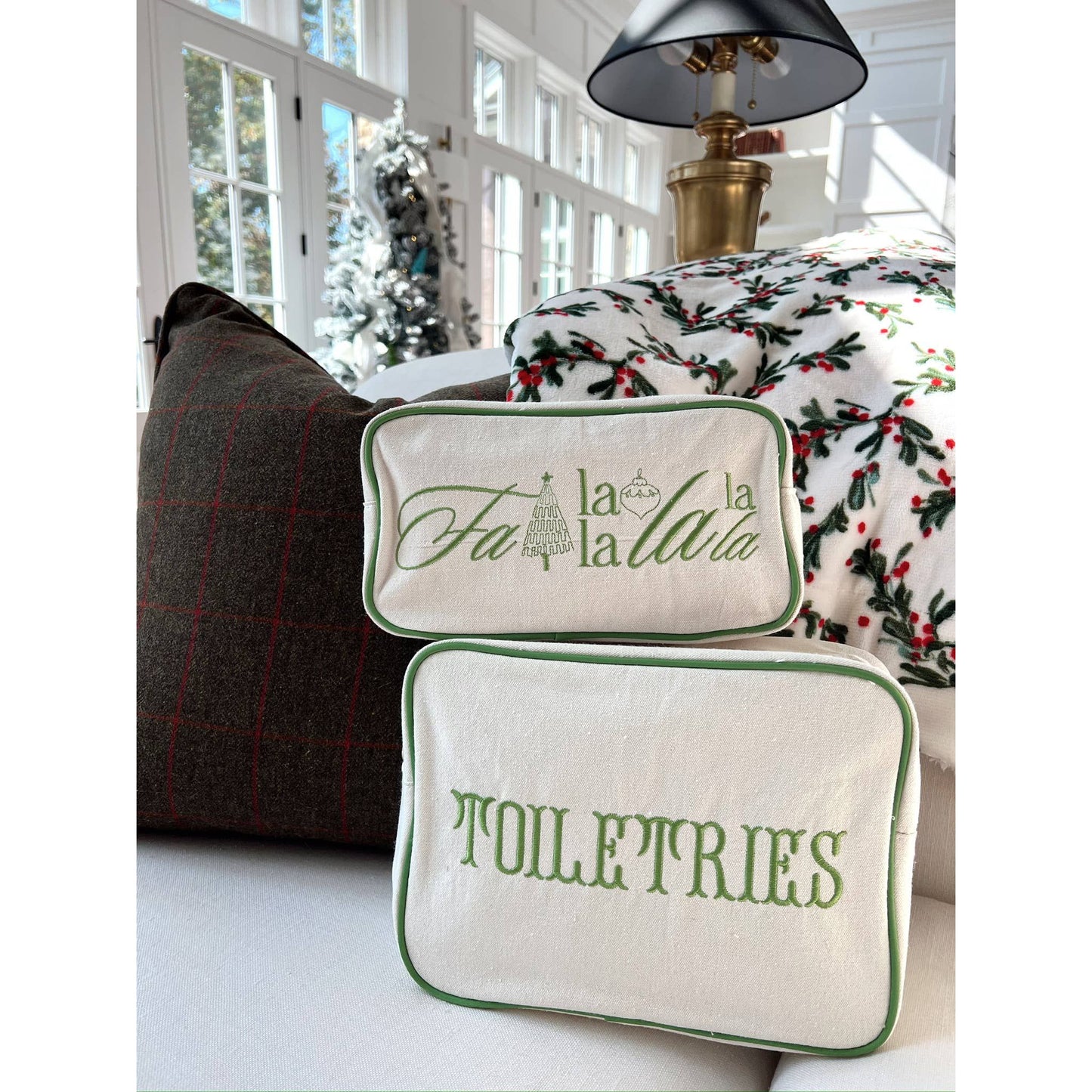 Falalalalala - Green Canvas Large Bag