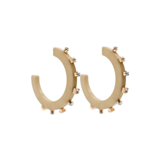 City Girl Jewel Hoop - Cream