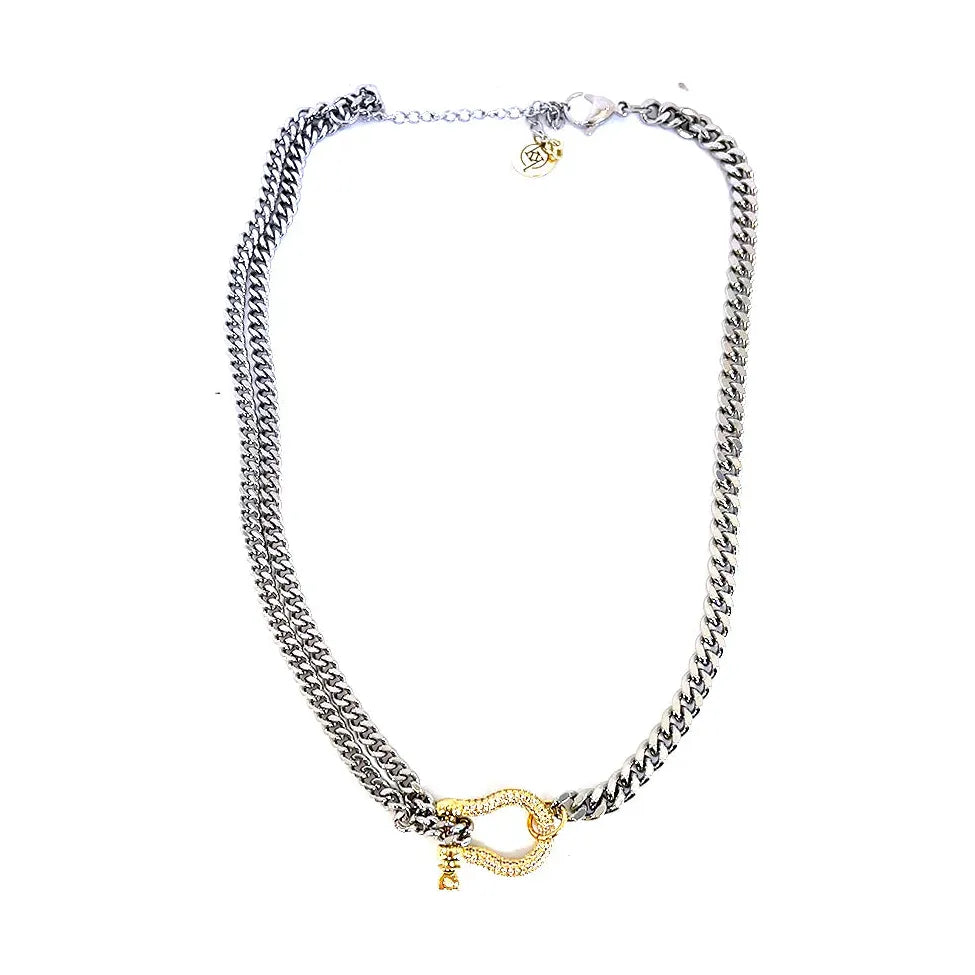 Gigi Necklace, Silver/Gold